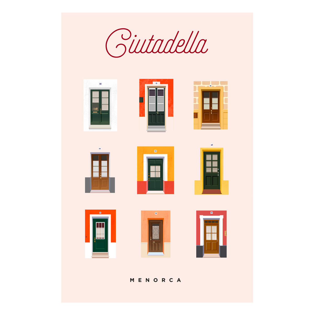 Ilustración puertas Ciutadella de Menorca