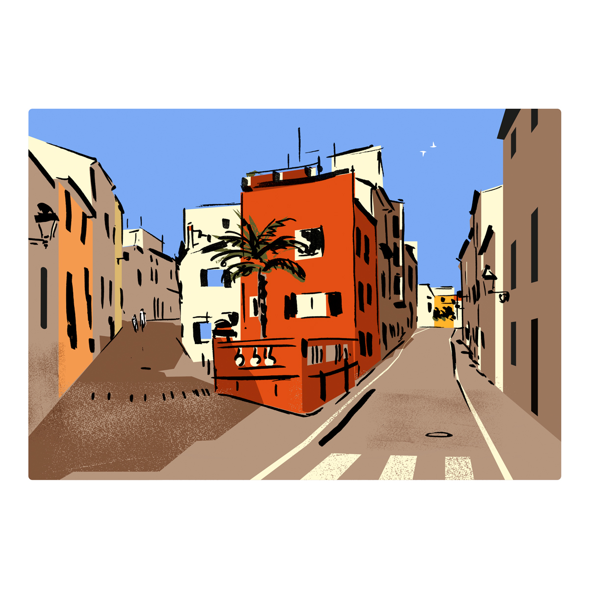 Ilustración calles Alaior Menorca