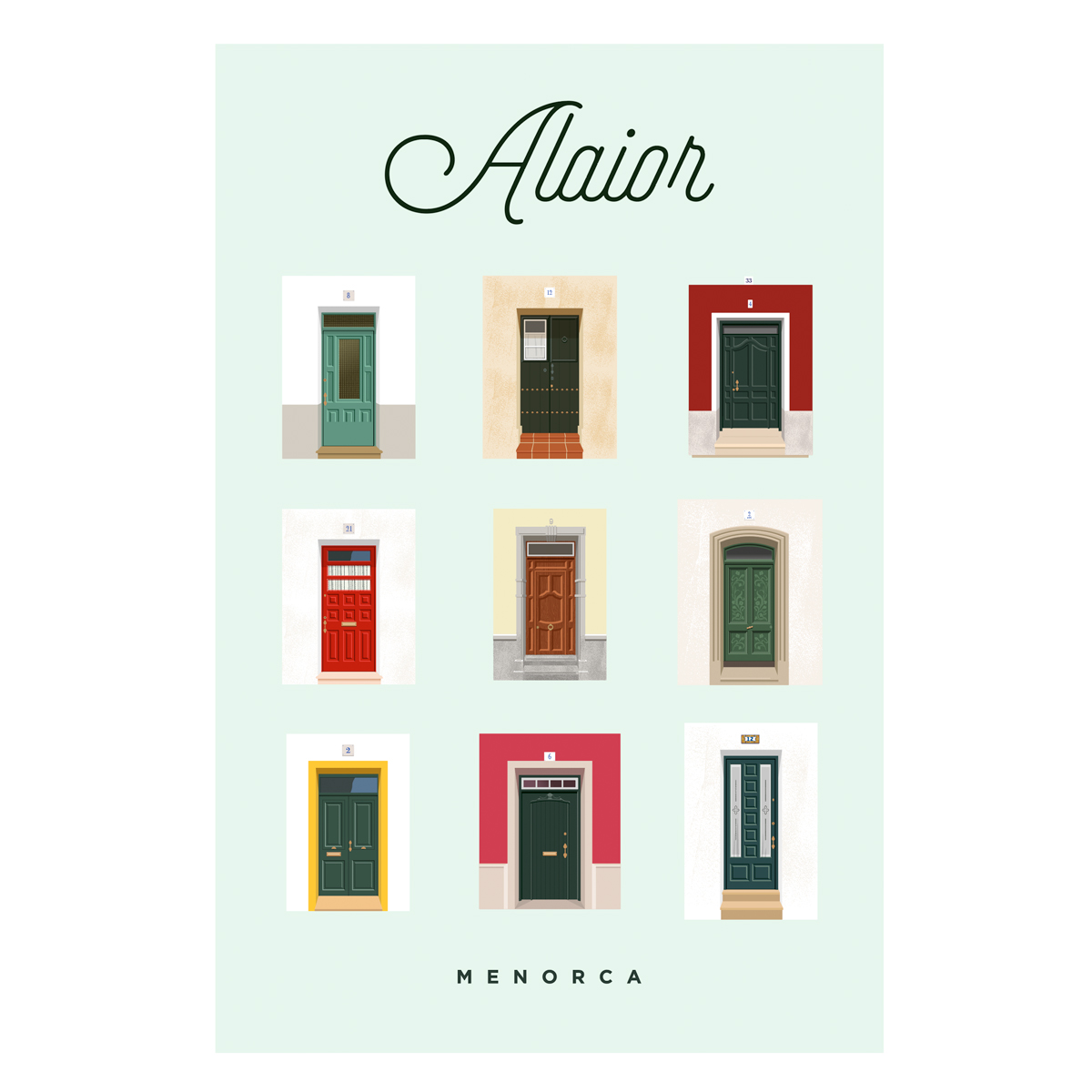 Ilustración puertas Alaior Menorca