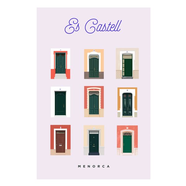 Ilustración puertas Es Castell Menorca