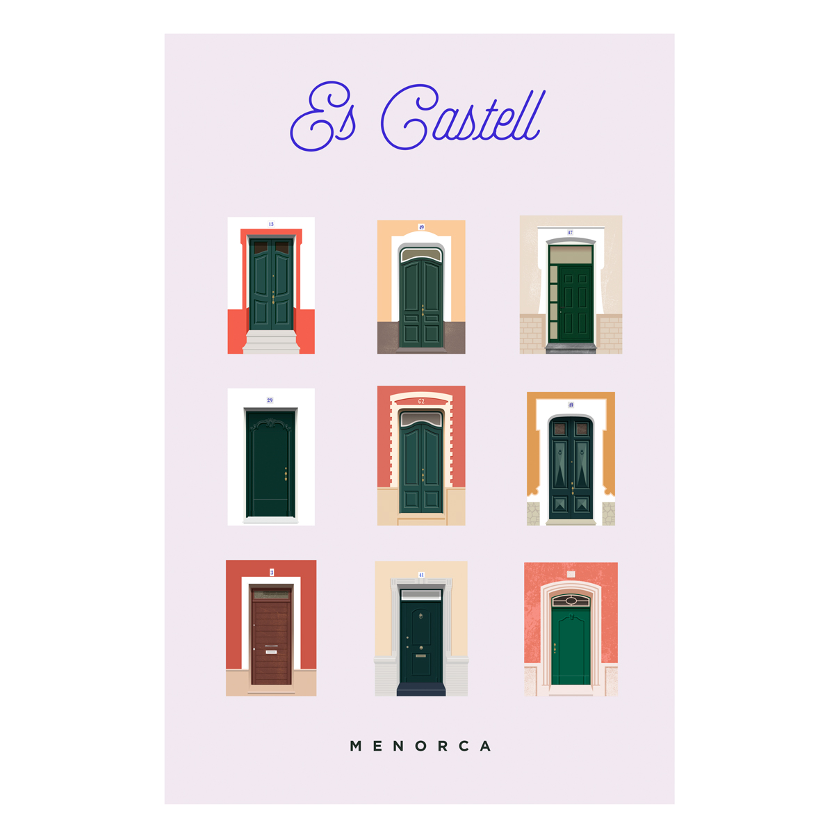 Ilustración puertas Es Castell Menorca