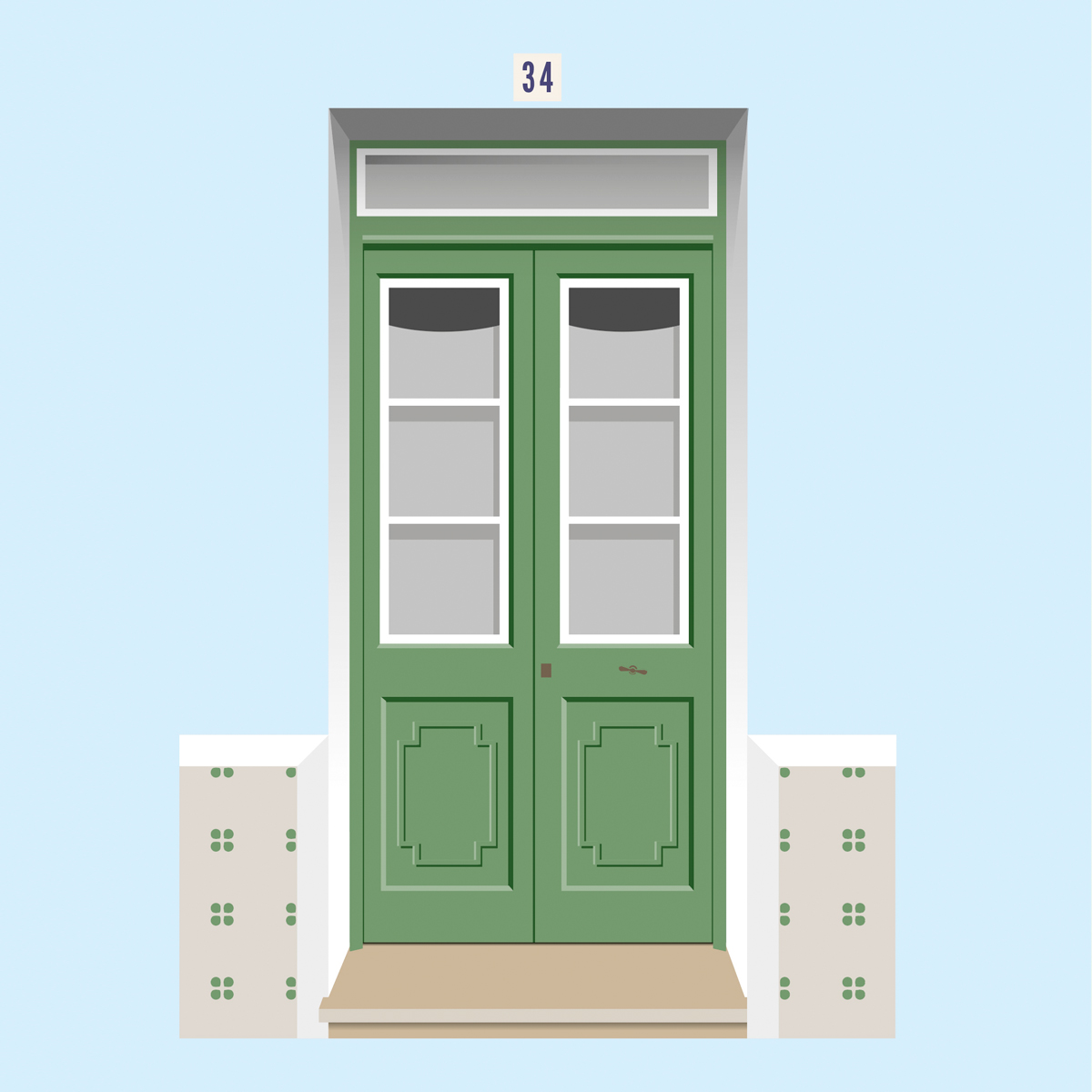 Ilustración puertas Sant Lluís Menorca