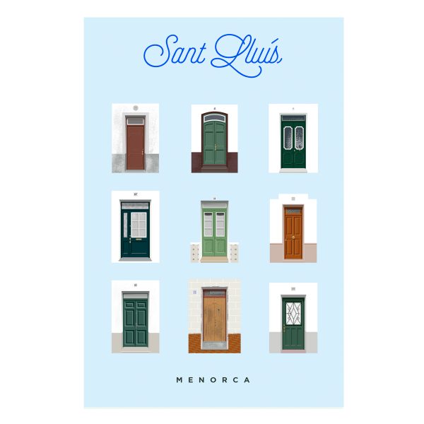 Ilustración puertas Sant Lluís Menorca