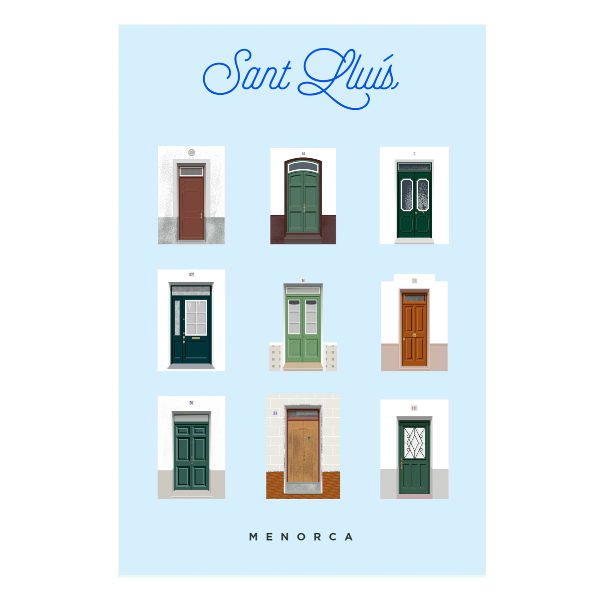 Ilustración puertas Sant Lluís Menorca