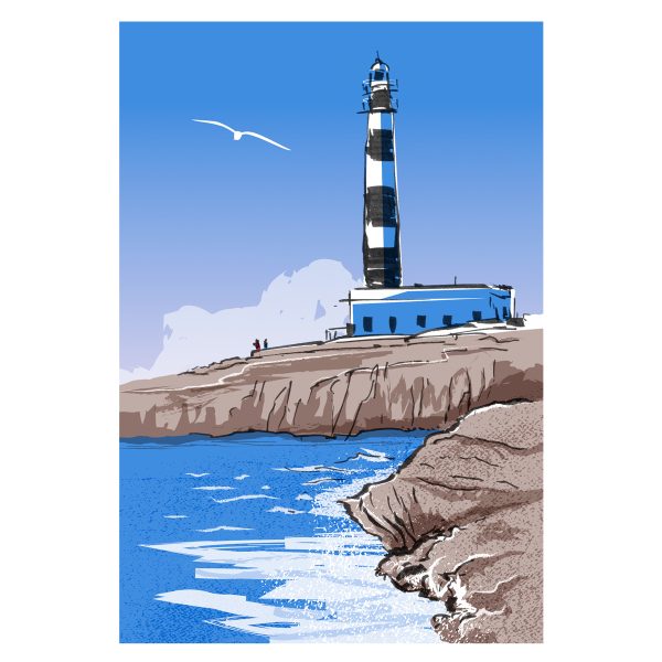 Ilustración Faro Artrutx Menorca