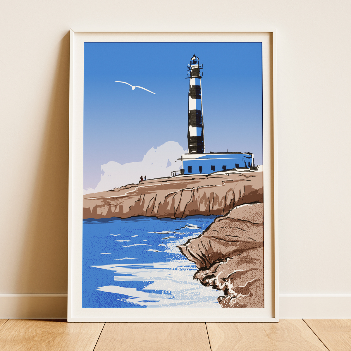 Ilustración Faro Artrutx Menorca