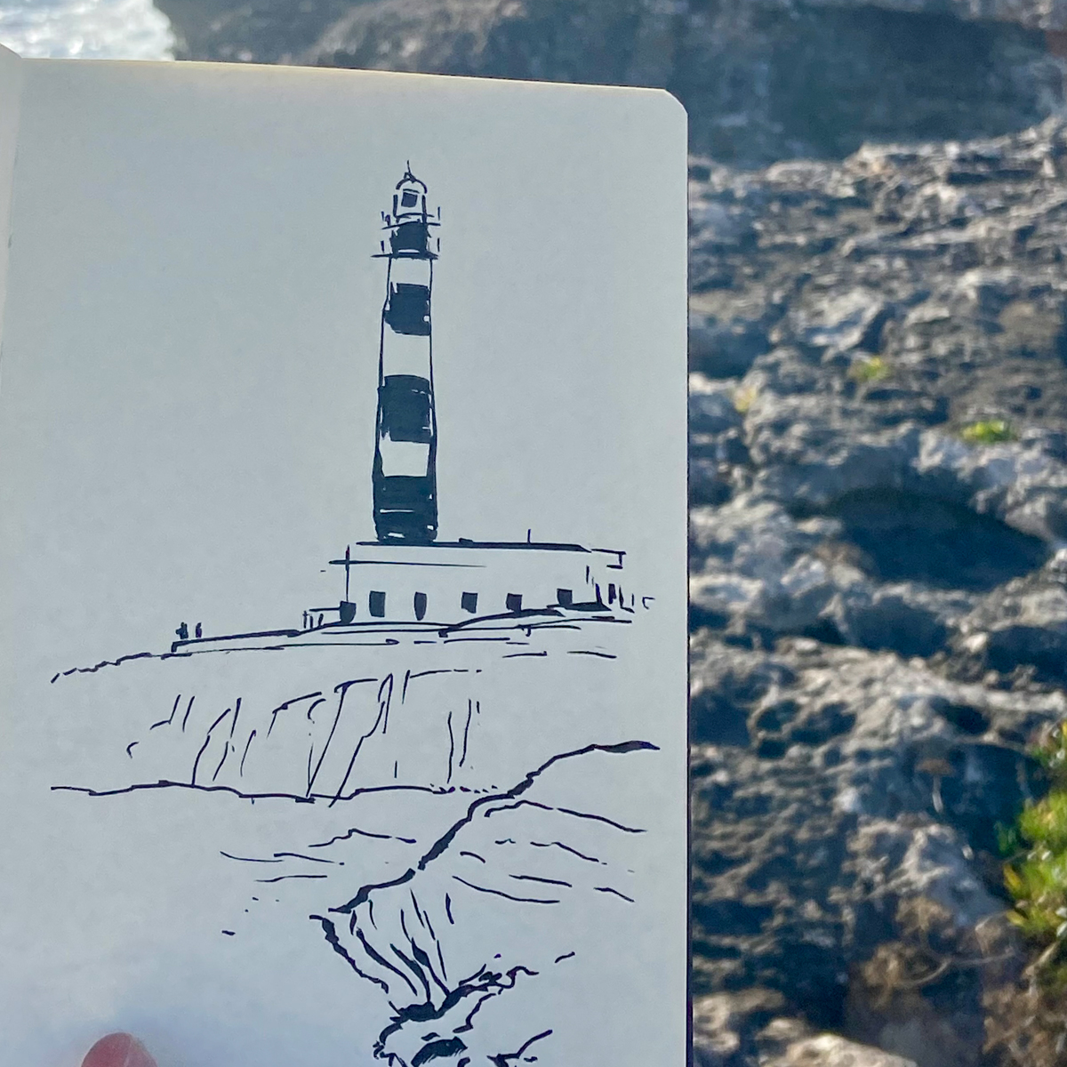 Ilustración Faro Artrutx Menorca