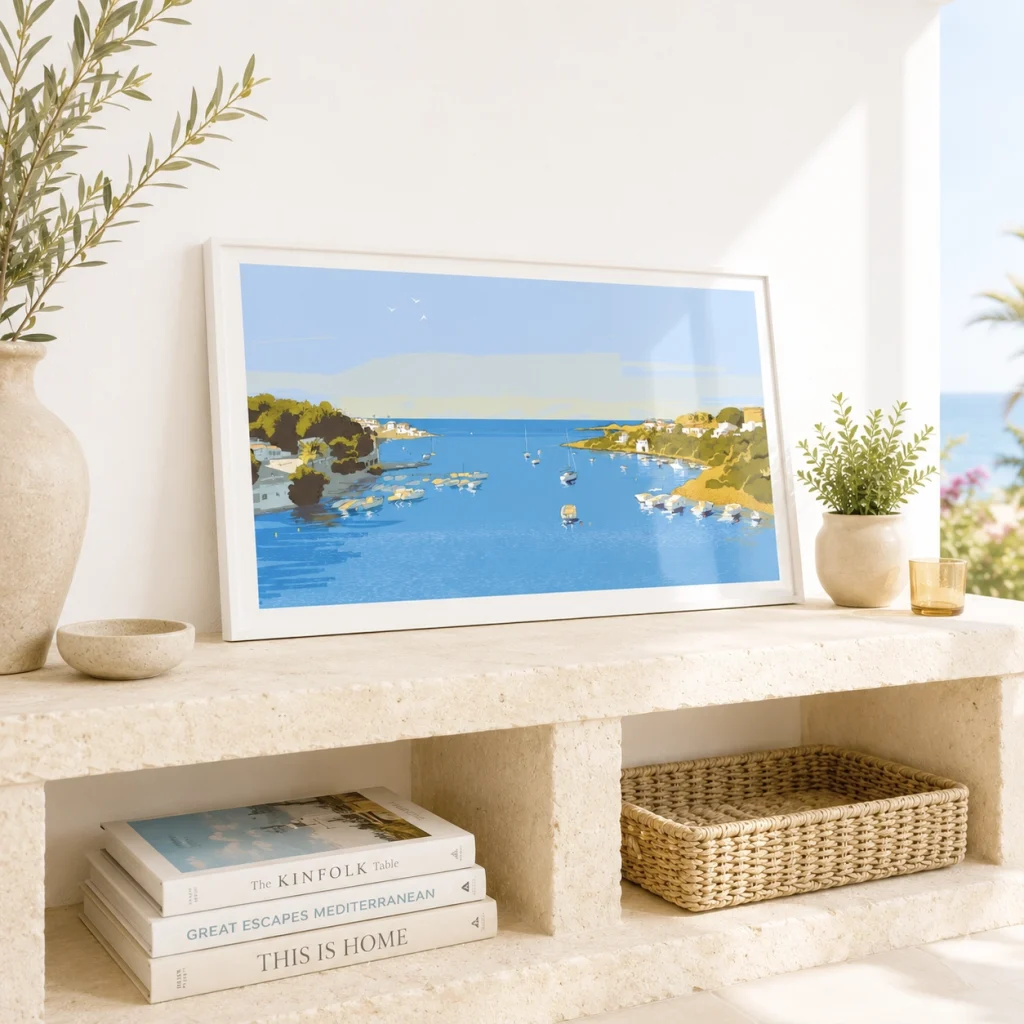 Encargo ilustracion cala moli menorca